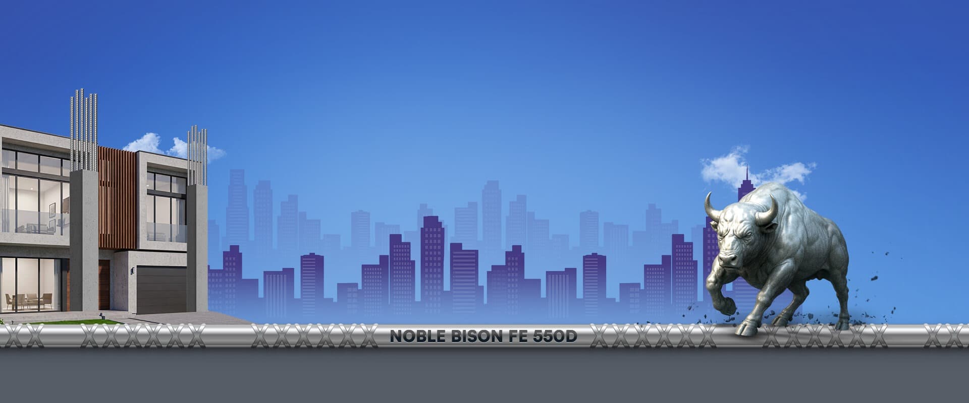 Noble Bison TMT bars with X Rib Grip Technology